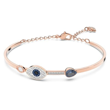 Swarovski Symbolica Armreif, Böser Blick, Blau, Metallmix im Sale